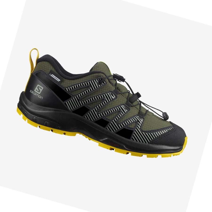 Salomon XA PRO V8 CLIMASALOMON™ WATERPROOF Túracipő Gyerek Olivazöld | HU 3587BEX